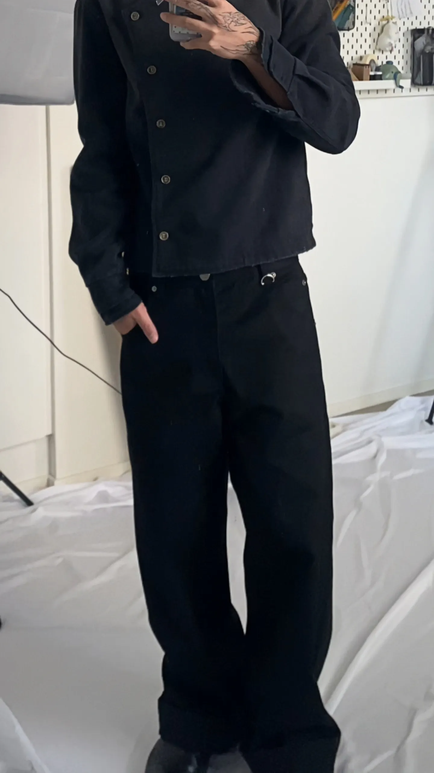 Vintage Fencing Denim Pants